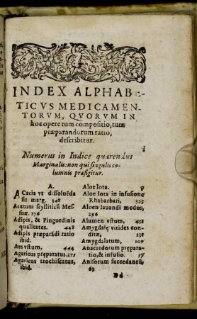 Index Alphabeticus Medicamentorum [...]