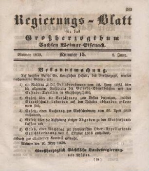 Nr. 15 : 08. Juny 1839