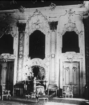 Bruchsal, Schloss Damiansburg, Neues Schloss, Corpes de logis, Fürstensaal, 1945 zerstört, vollständig rekonstruiert