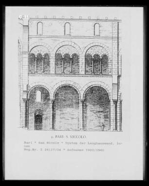 System der Langhauswand der Basilika San Nicola zu Bari