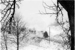 Dampflok 16, Zug 305 vor Burladingen
