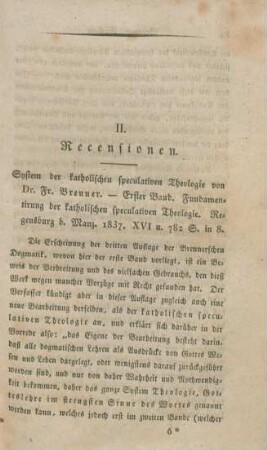 83-103 [Rezension] Brenner, Friedrich, System der katholischen speculativen Theologie