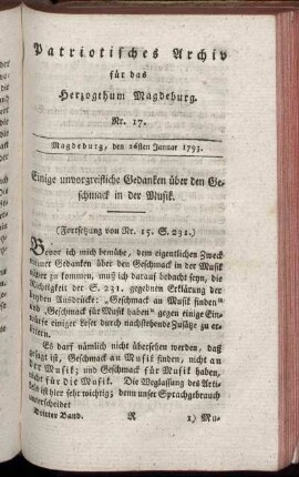 Nr. 17. Magdeburg, den 26sten Januar 1793