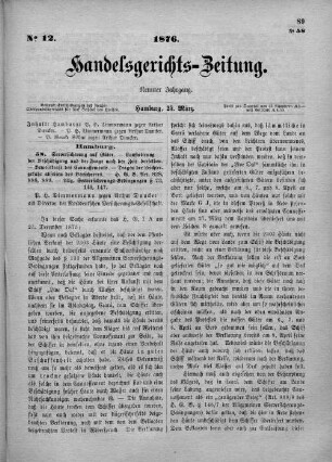No. 12. 25. März 1876