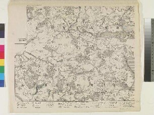 Karte von der Umgebung von Kolding, Vejle, Fredericia und Christiansfeld in vier Blättern. (1849)