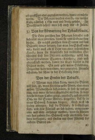 Von der Erndte des Tobacks.