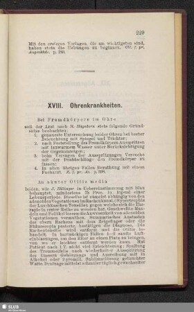 XVIII. Ohrenkrankheiten