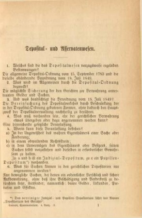 Deposital- und Asservatenwesen