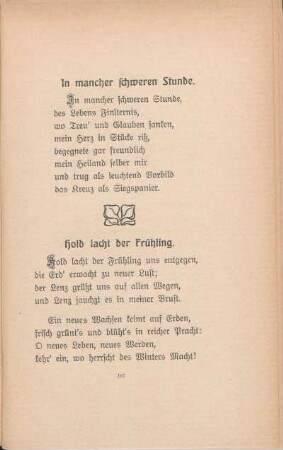 In mancher schweren Stunde.