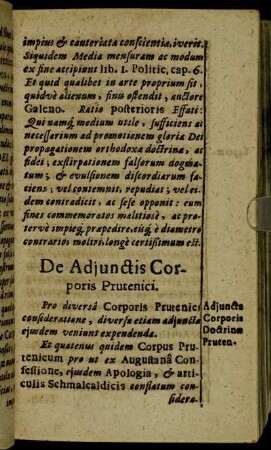 De Adjunctis Corporis Prutenici.