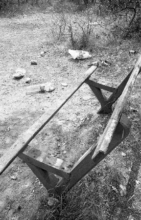 Vandalismus durch wildes Campen am Ententeich bei Daxlanden