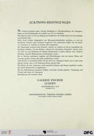 Auktions-Bedingungen