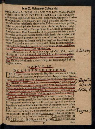 Caput III. De Regeneratione.