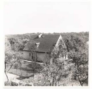 Siedlung Lendelsches Gelände, Potsdam-Bornstedt Wohnhaus Hammerbacher: Blick auf Haus und Garten