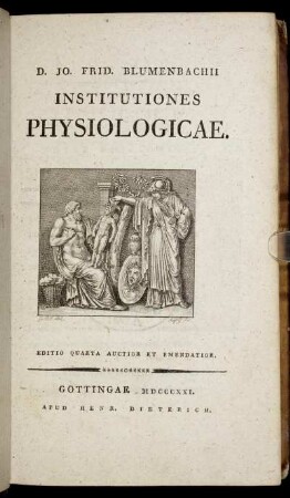 D. Jo. Frid. Blumenbachii Institutiones Physiologicae.
