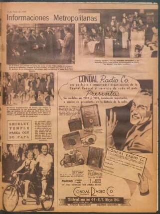 Shirley Temple pasea con su papa [Fotografía]