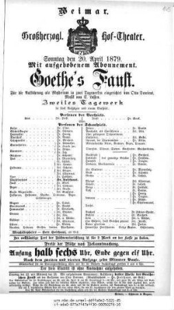 Faust. Zweites Tagewerk
