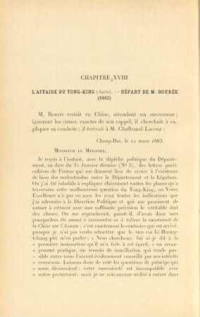 Chapitre XVIII. L'affaire du Tong-King (Suite). - ...