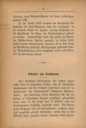 Schulze als Leichnam