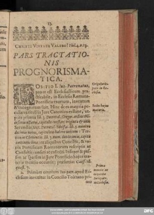 Pars Tractationis Prognorismatica.
