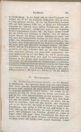 V. Psychiatrie.