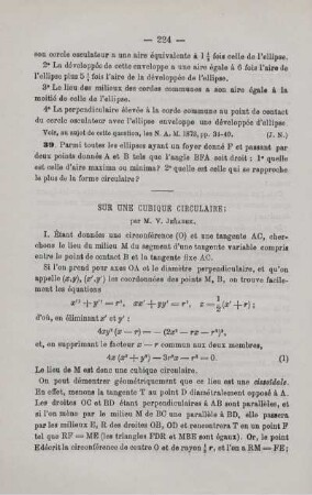 SUR UNE CUBIQUE CIRCULAIRE.