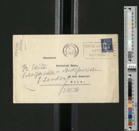 Brief an Heinrich Mann