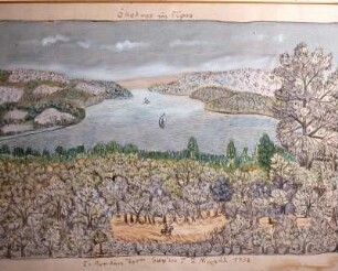 Lesbos, Mytilini. Museum Theofilos. Der Kolpos Geras
