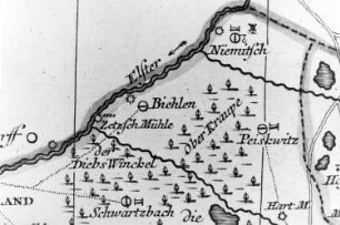 Schwarzbach-Biehlen. Oberlausitzkarte, Schenk, 1759
