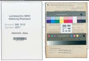 Entnazifizierung Alice Helmrich , geb. 11.06.1893 (Prokuristin)