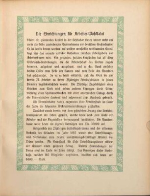 Die Einrichtungen für Arbeiter-Wohlfahrt