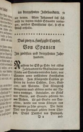 51, Das LII. Capitel. Von Spanien im zwölften und dreyzehnten Jahrhunderte.