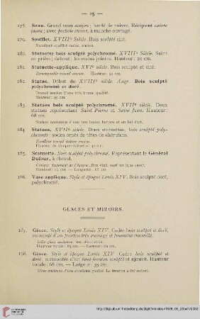 Glaces et miroirs (Nr.187-198)