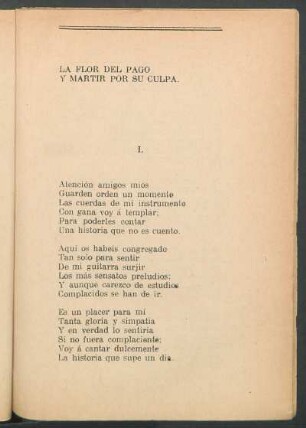 La flor del pago y mártir por su culpa
