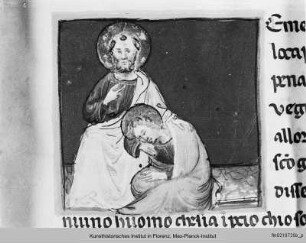 Miniatur, darin Petrus und der Evangelist Johannes - Leggendario di Santi e Sante