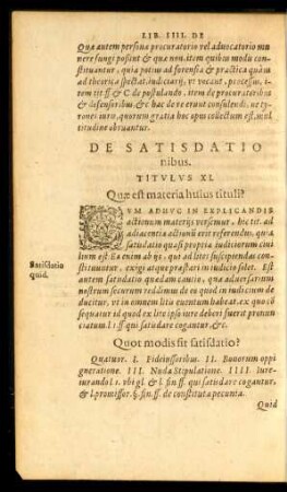 De Satisdationibus. Titulus XI.