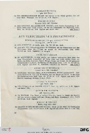 Aus verschiedenem Privatbesitz (Nr. 52-62)