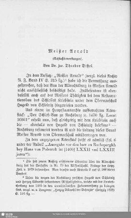 Meister Arnold : (Schlußbemerkungen)