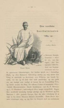 Den nordiske santhalmission 1884 - 91