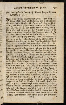 438-448, Morgen-Andacht am 16. October. - Abend-Andacht am 18. October.