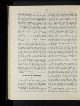 Allerlei Kieler Erinnerungen. IV. "Militarismus".
