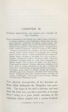 Chapter II. Physical description, and habits and customs of the Burmese