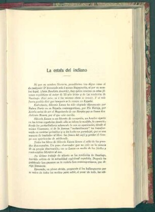 La estafa del indiano