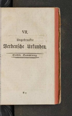 VII. Ungedruckte Verdensche Urkunden. Sechste Sammlung.
