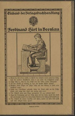 Einband der Verlagsbuchhandlung Ferdinand Hirt in Breslau