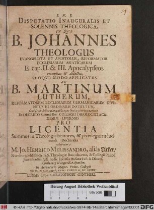 Disputatio Inauguralis Et Solennis Theologica