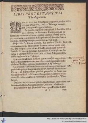 Libri Protestantivm Theologorum.