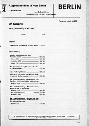 Nr. 30, 10. Mai 1990