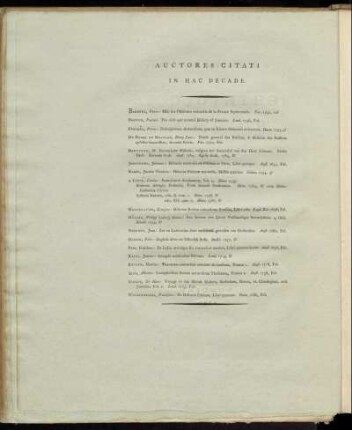 Auctores Citati In Hac Decade.