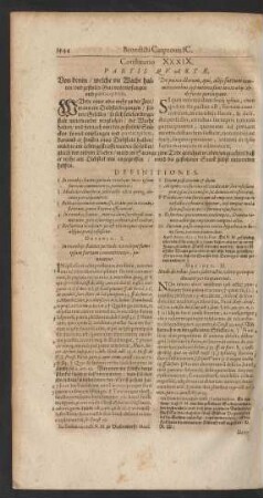 Constitutio XXXIX.